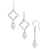 SE-2284-PEW Sterling Silver Earring With Pearl Jewelry Bali Designs Inc
